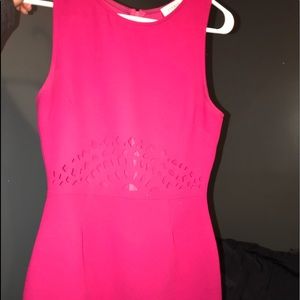 Pink dress with cutout details